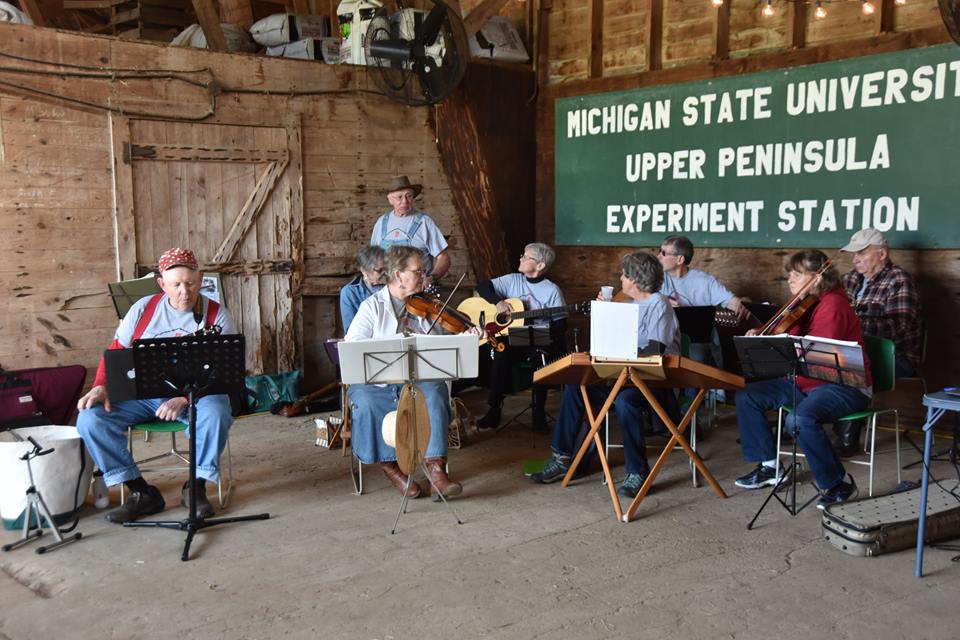 Local musicians provide traditional music for the All in the Barn event.